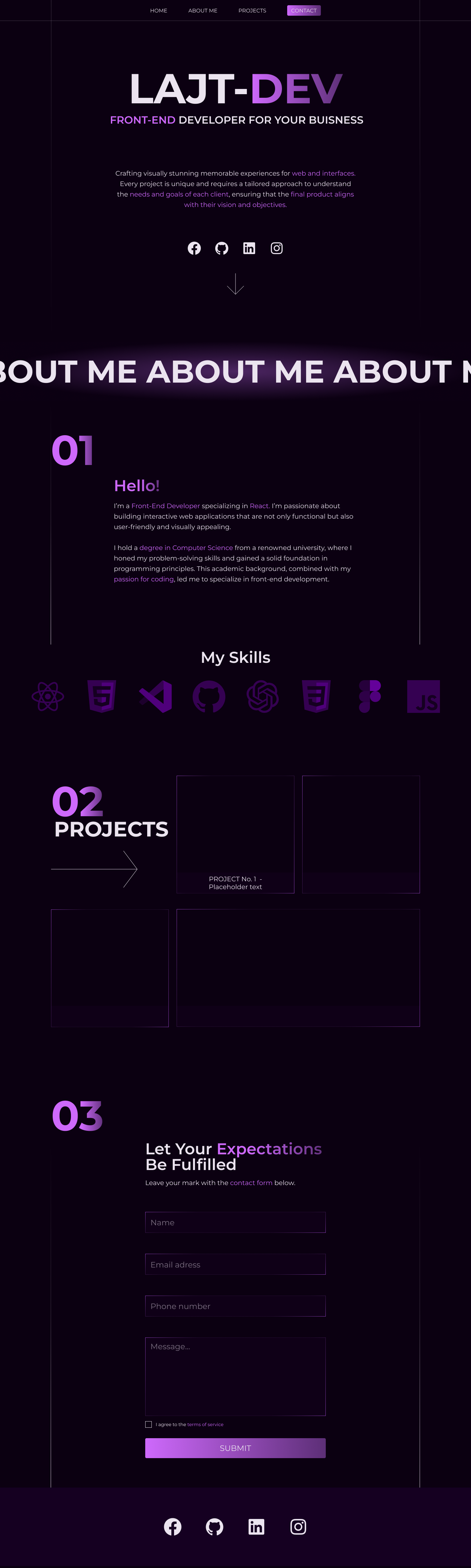 Full page layout